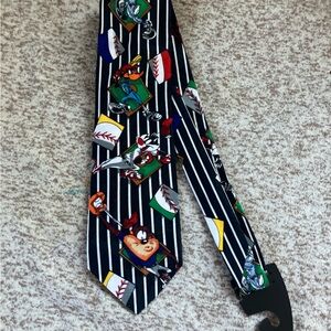 Cartoon Looney Toons Baseball Themed Tie